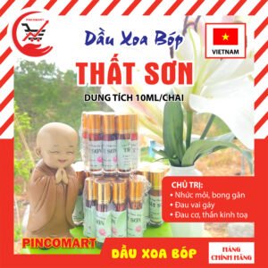 (Lốc 5 chai) Dầu Xoa Bóp Thất Sơn chính hãng chai bi lăn 10ml | SK7