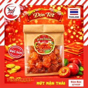 (Túi 500g) Mứt Mận Thái Lan dẻo ngọt, ăn vặt hàng ngày, đóng túi tiện lợi, phong cách Thái | HH125