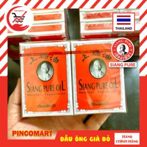 (Lốc 3ml - 7ml) Dầu Gió đỏ ông già chữ màu đen hiệu Siang Pure Oil Thái Lan - Hàng nhập khẩu Thái