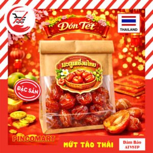 (Túi 500g) Mứt Táo Thái Lan dẻo mềm, ăn vặt hàng ngày, đóng túi tiện lợi, phong cách Thái | HH124