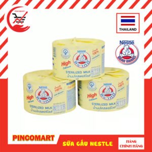 (Lốc 12 lon) Sữa Tươi Tiệt Trùng không đường hiệu Con Gấu Nestle Thái Lan lon 140ml - Hàng nhập khẩu Thái | HH117