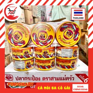 Alternative view of (Lốc 6 lon) Cá Mòi Sốt Cà Thái Lan hiệu Ba Cô Gái lon 190g - Hàng nhập khẩu Thái | HH102